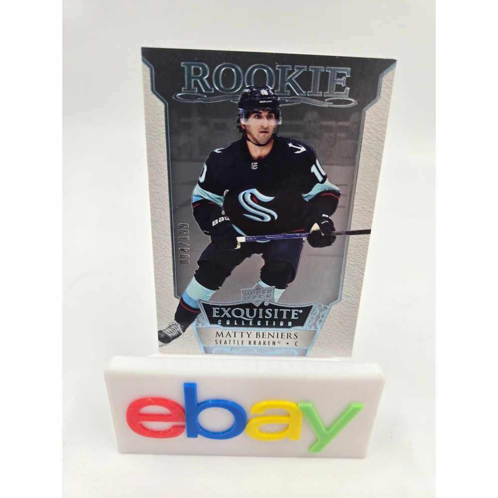 2022-23 Upper Deck Exquisite Matty Beniers Rookie Card #/199 Kraken